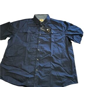 Urban Outdoor Men’s Short Sleeve Button-Up Shirt – Navy Blue‎ – XXL – NWT